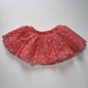 Gymboree Pink Tulle Skirt with Heart Design - Size 6-12 months